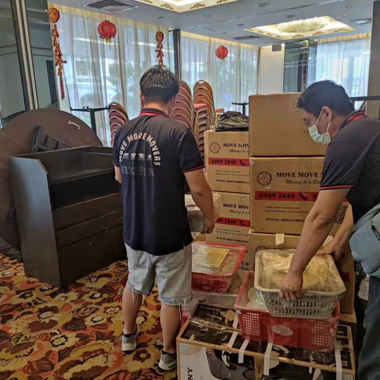 Move Move crew with branded cartons and wrapped commercial items Move Move crew with branded cartons and wrapped commercial items