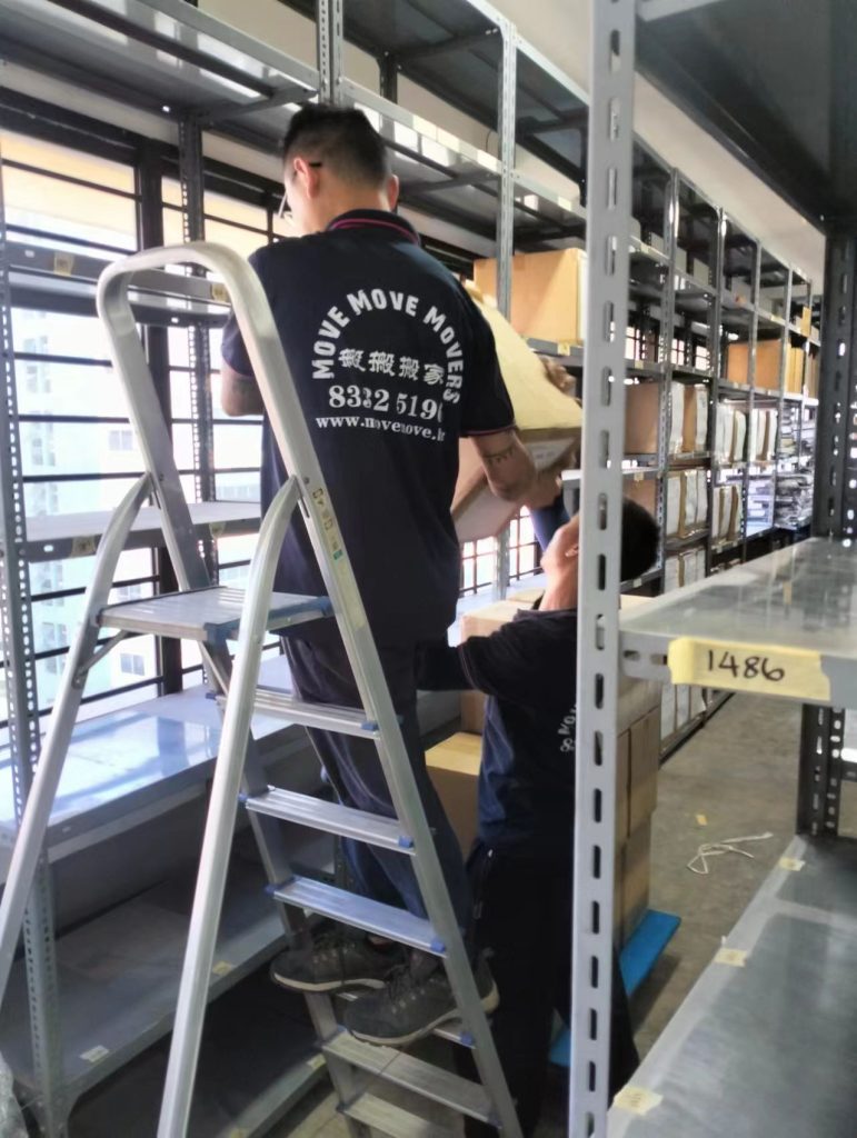 placed on racks and shifting another 60 cartons within a unit
