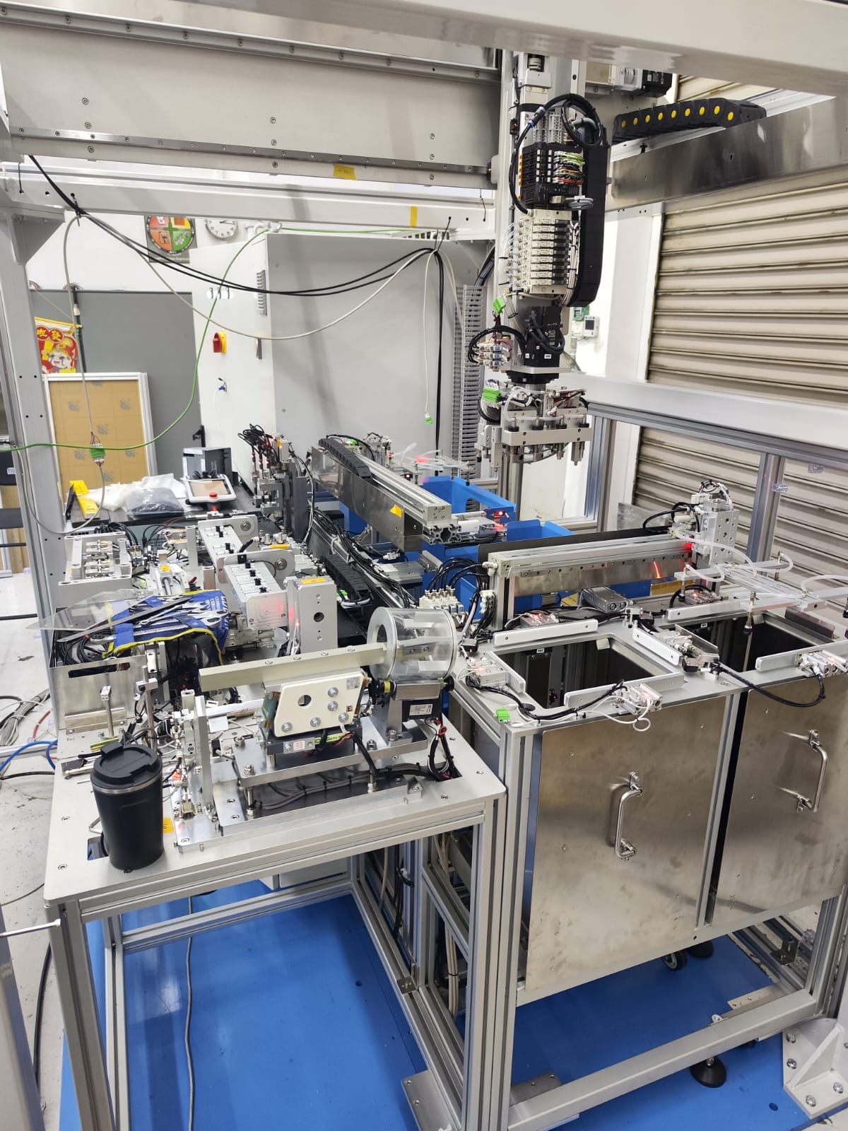 Commercial workstation rows prepared for office-furniture disposal in Singapore