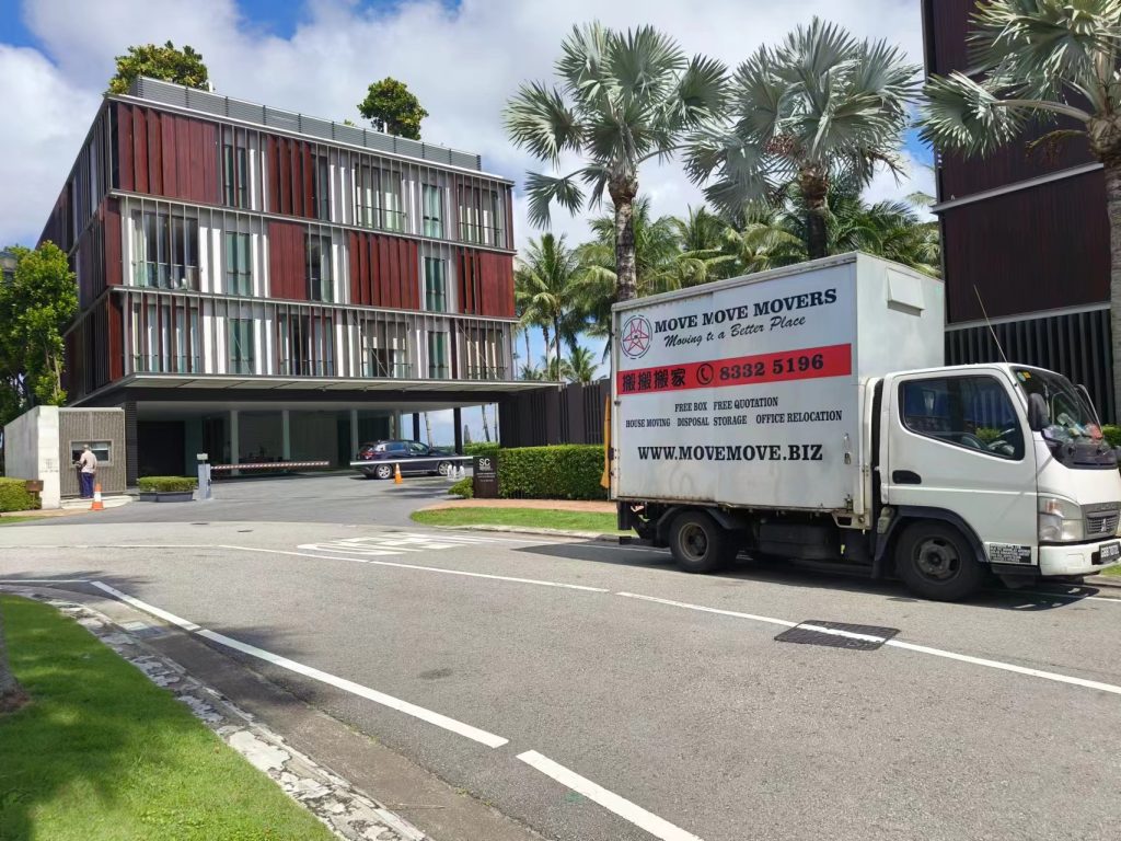 Move Move Movers truck at a Singapore residential estate