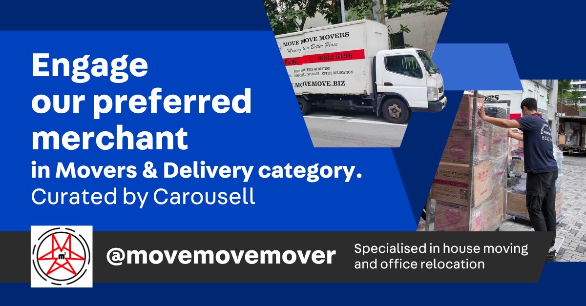 Carousell Preferred Merchant recognition for Move Move Movers in Singapore