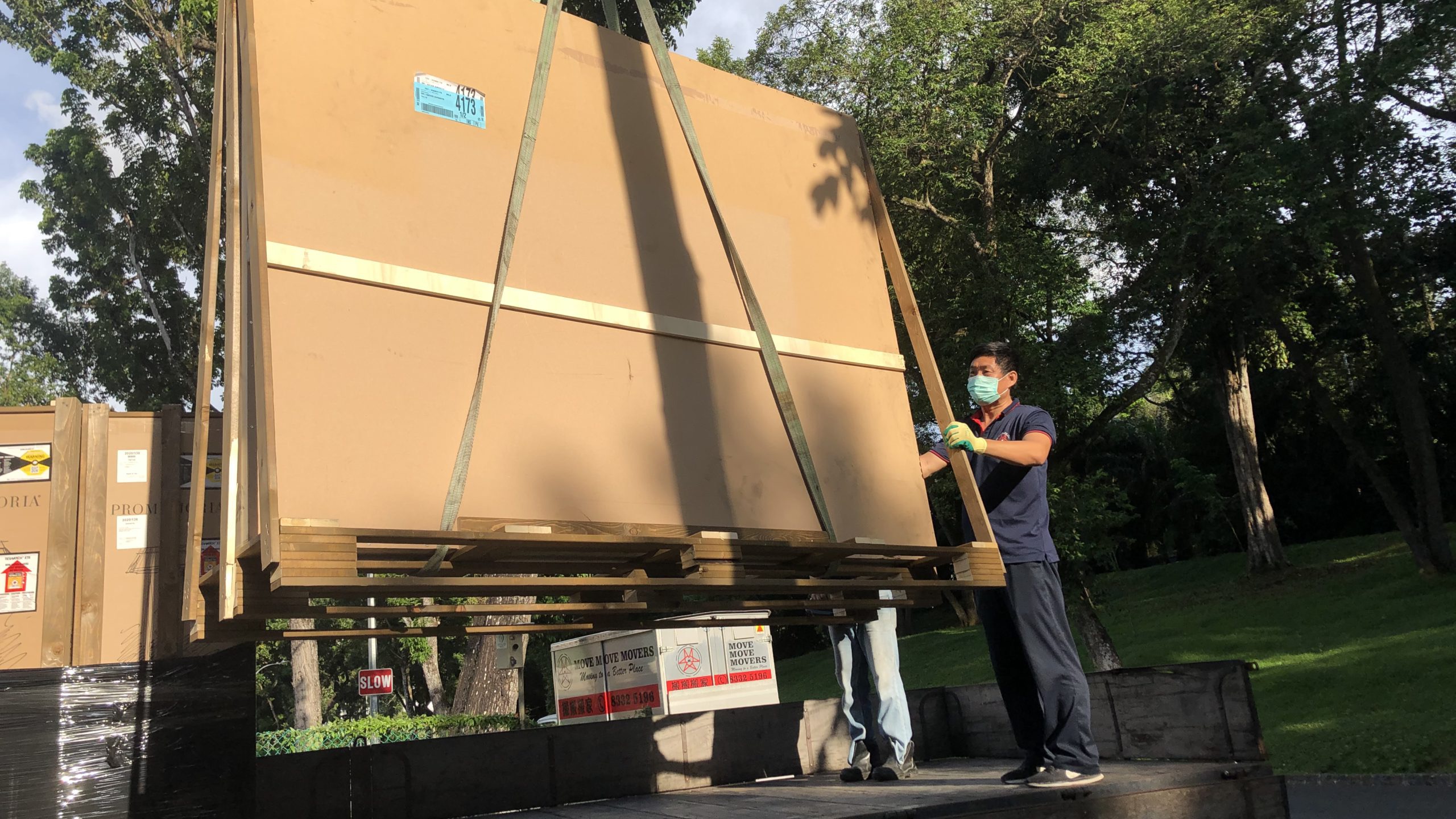 Oversized mirror and bulky item route planning for disposal in Singapore