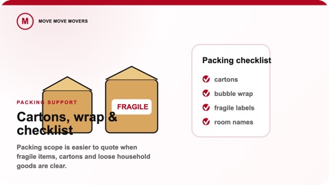 Branded Move Move Movers packing materials and tools resource illustration